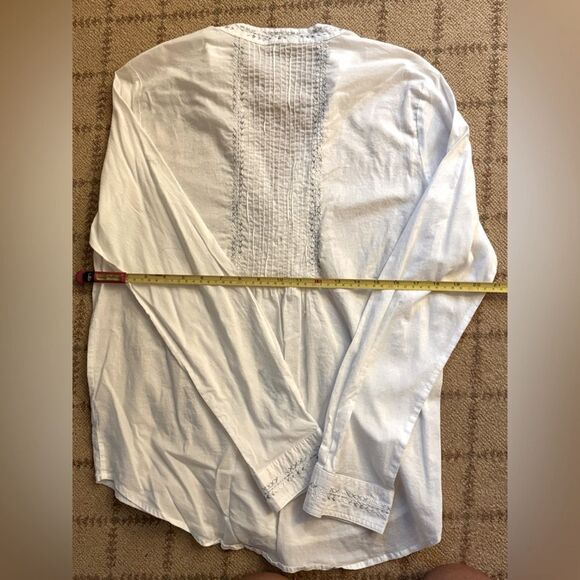 Alp and Rock long sleeve white button down shirt embroidery details NWOT L - Picture 3 of 14